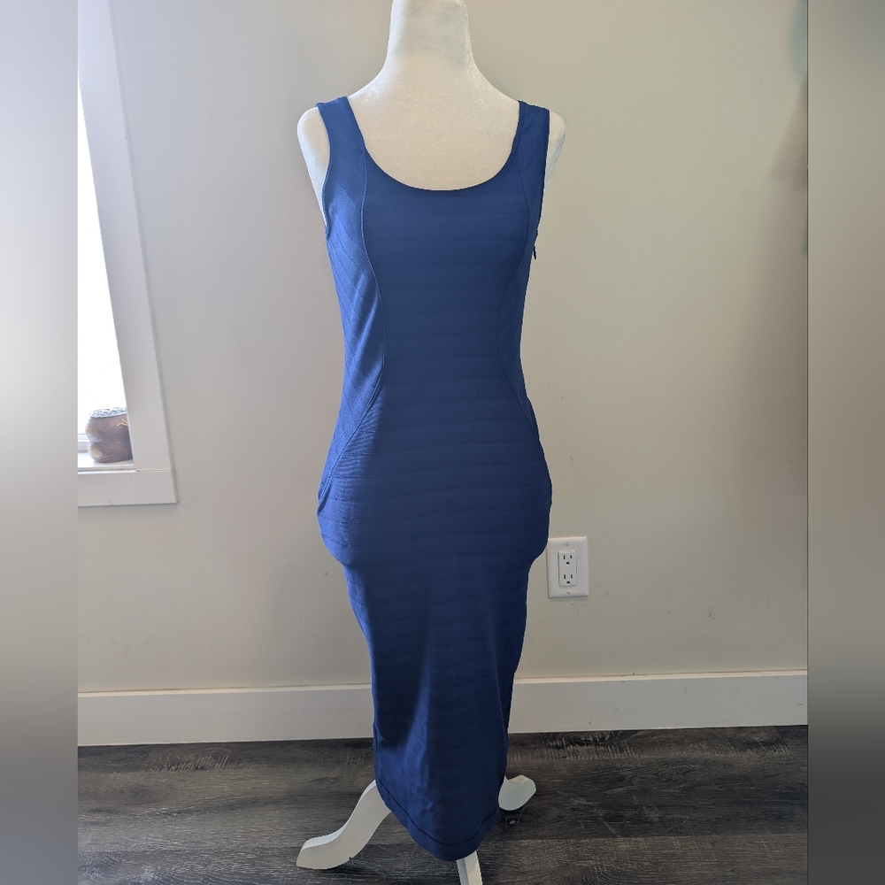 RACHEL Rachel Roy Blue Sheath Midi Dress